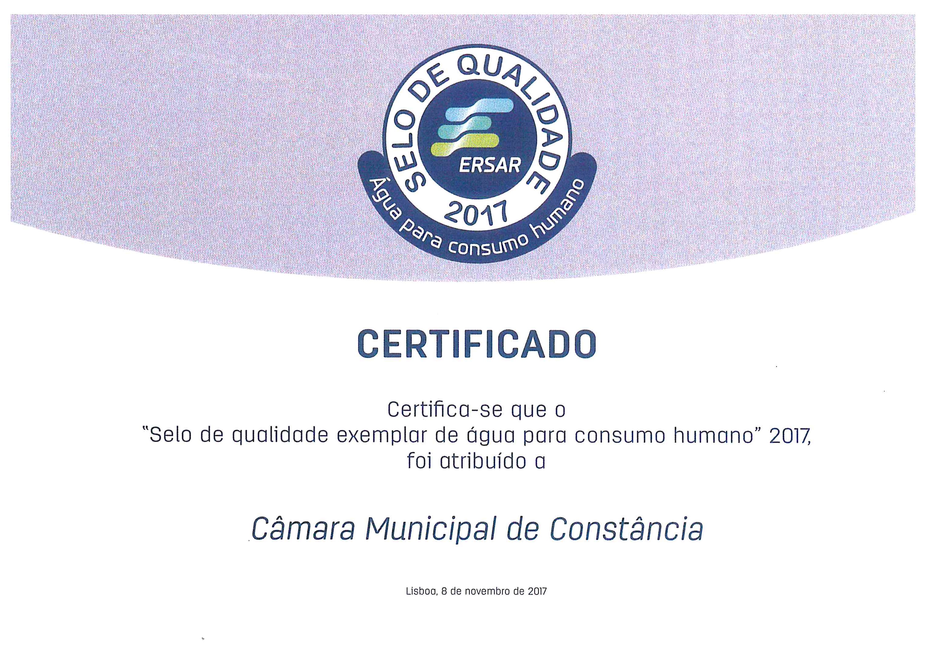 Certificado ERSAR