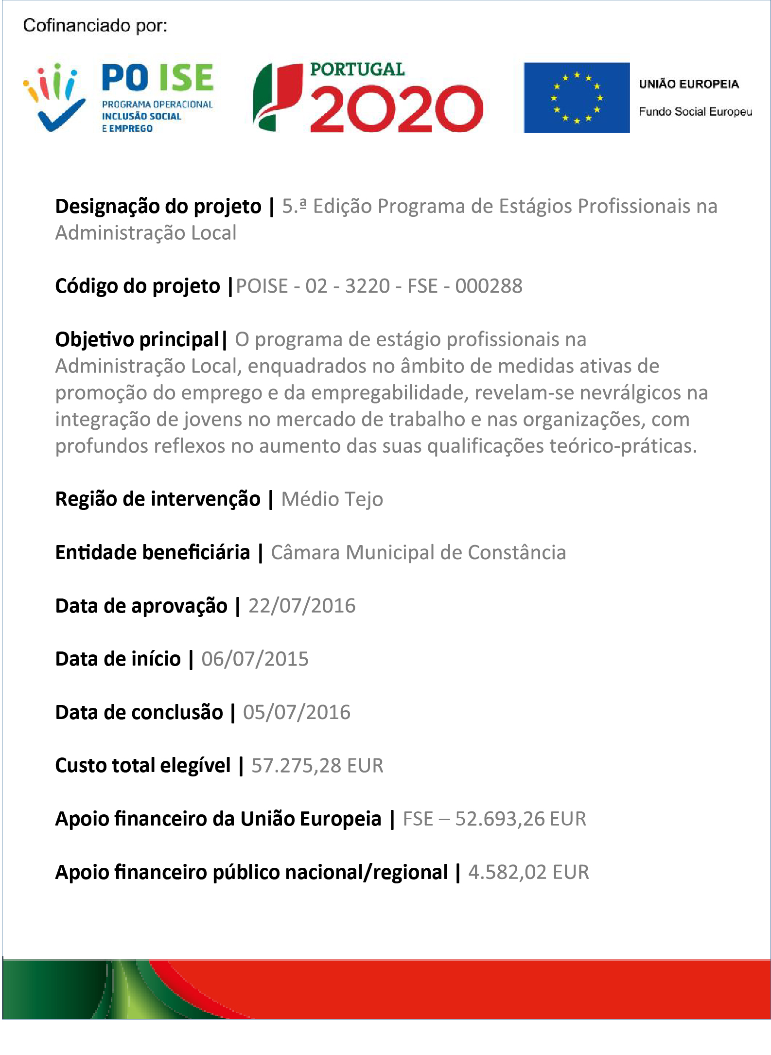Ficha projeto POISE PEPAL