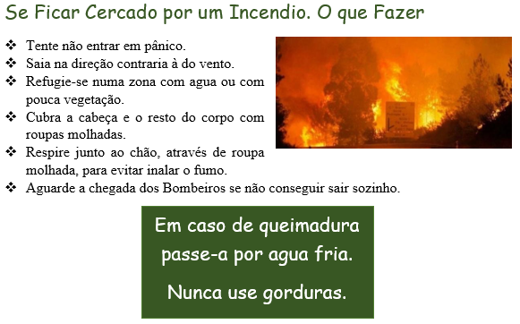 Se Ficar Cercado por um Incendio. O que Fazer