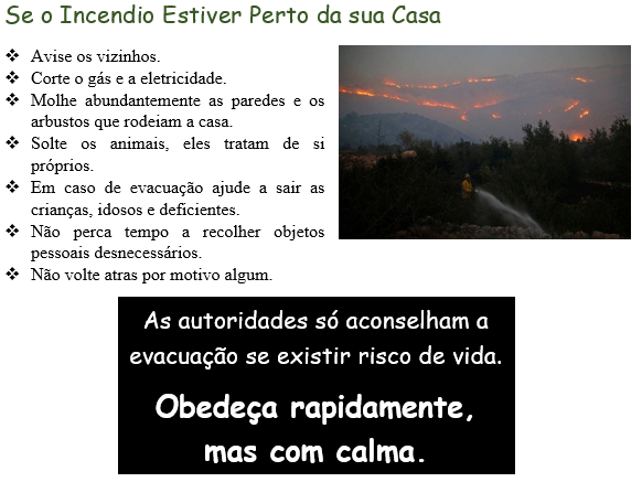Se o Incendio Estiver Perto da sua Casa