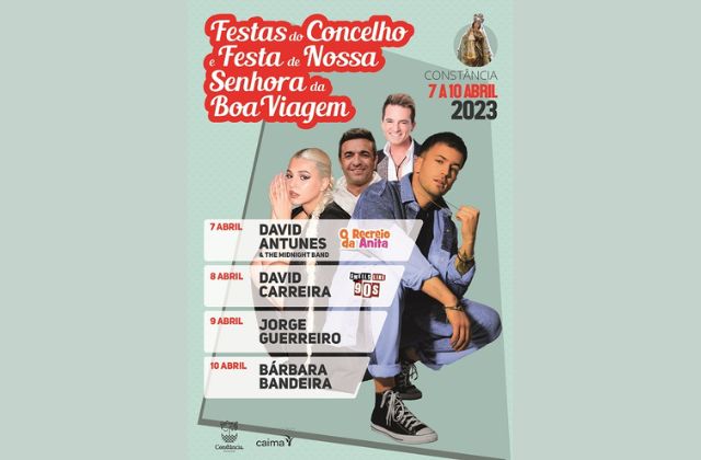 Bárbara Bandeira, Jorge Guerreiro, David Carreira e David Antunes nas Festas do Concelho de Constância 2023